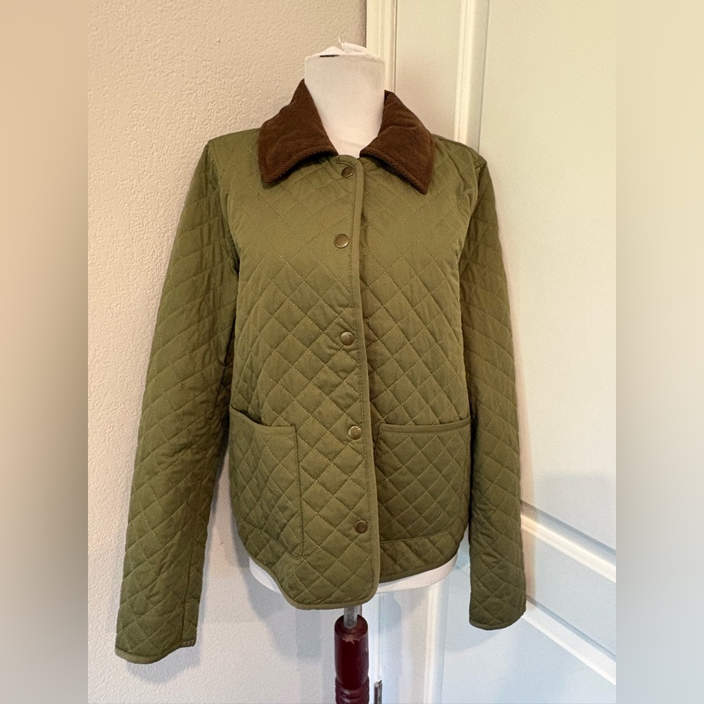 Bagatelle lightweight quilted jacket olive green size M